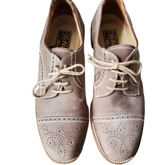 MENS ITALIAN LEATHER BROQUE SHOES ( SIZE 39.5) - Picture 2 of 6